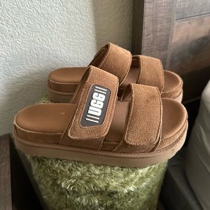 GREER Suede Platform UGG Slides